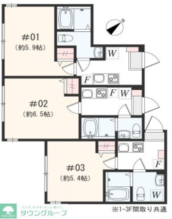 アザーレ・パッシオ矢部Bの物件間取画像